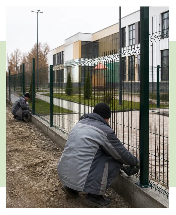 Установка забора 3Д для детского сада под ключ в Самаре